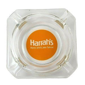 Harrah's Club Casino Reno & Lake Tahoe Nevada Ashtray 3.5" 4 Slots